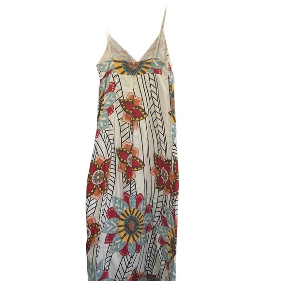 Trulli resort vacation cotton silk fully lined V bra top fit 2 flow summer dress - Picture 2 of 8